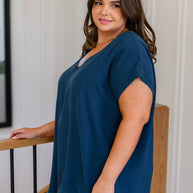 Very Much Needed V-Neck Top in Teal-Tops-Ave Shops-[option4]-[option5]-[option6]-[option7]-[option8]-Shop-Boutique-Clothing-for-Women-Online