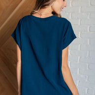 Very Much Needed V-Neck Top in Teal-Tops-Ave Shops-[option4]-[option5]-[option6]-[option7]-[option8]-Shop-Boutique-Clothing-for-Women-Online