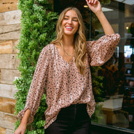 Vivian Satin Blouse in Rose Gold-Womens-Ave Shops-[option4]-[option5]-[option6]-[option7]-[option8]-Shop-Boutique-Clothing-for-Women-Online