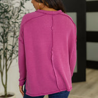 Zenana Wander & Rest Cable Ribbed Knit Drop Shoulder Top in Plum-Womens-Ave Shops-[option4]-[option5]-[option6]-[option7]-[option8]-Shop-Boutique-Clothing-for-Women-Online