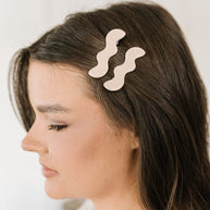 Wavy Clip Set in Cream-Accessories-Ave Shops-[option4]-[option5]-[option6]-[option7]-[option8]-Shop-Boutique-Clothing-for-Women-Online