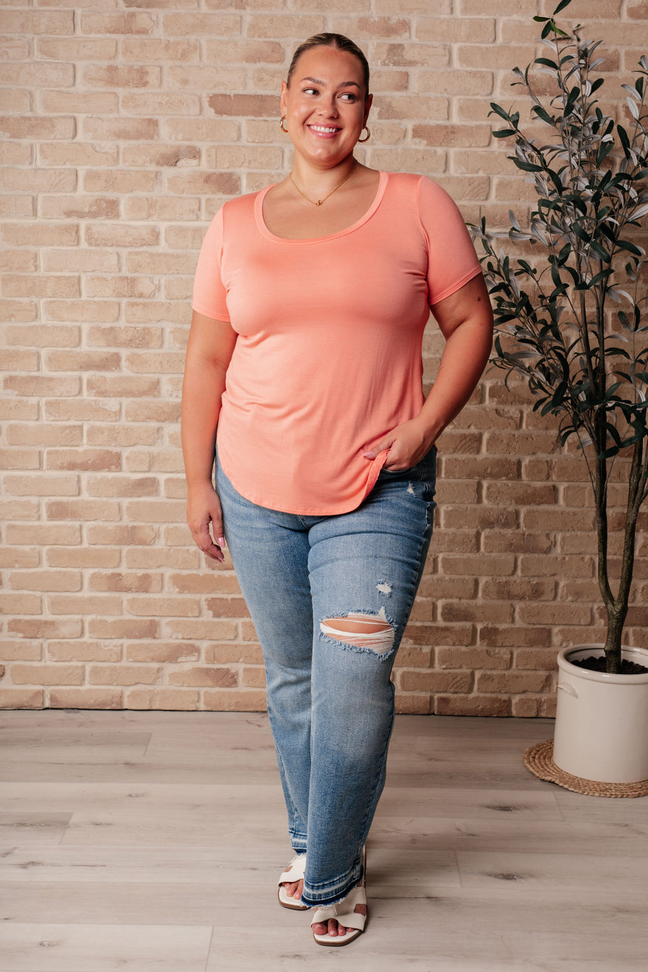 We Go Together Top In Cantaloupe-Tops-Ave Shops-[option4]-[option5]-[option6]-[option7]-[option8]-Shop-Boutique-Clothing-for-Women-Online