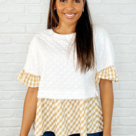 Welcome Me Home Gingham Print Top-Womens-Ave Shops-[option4]-[option5]-[option6]-[option7]-[option8]-Shop-Boutique-Clothing-for-Women-Online