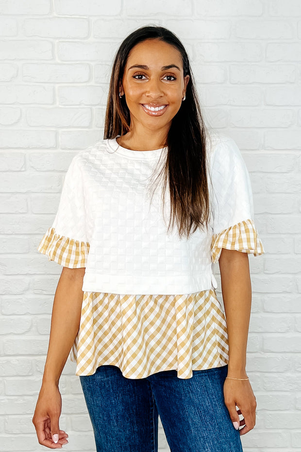 Welcome Me Home Gingham Print Top-Womens-Ave Shops-[option4]-[option5]-[option6]-[option7]-[option8]-Shop-Boutique-Clothing-for-Women-Online