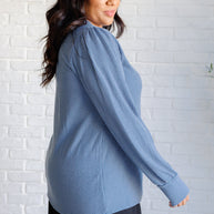 When the Sun Goes Down Mineral Wash Ribbed Knit Top in Vintage Denim-Tops-Ave Shops-[option4]-[option5]-[option6]-[option7]-[option8]-Shop-Boutique-Clothing-for-Women-Online