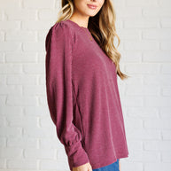 When the Sun Goes Down Mineral Wash Ribbed Knit Top in Wine-Tops-Ave Shops-[option4]-[option5]-[option6]-[option7]-[option8]-Shop-Boutique-Clothing-for-Women-Online