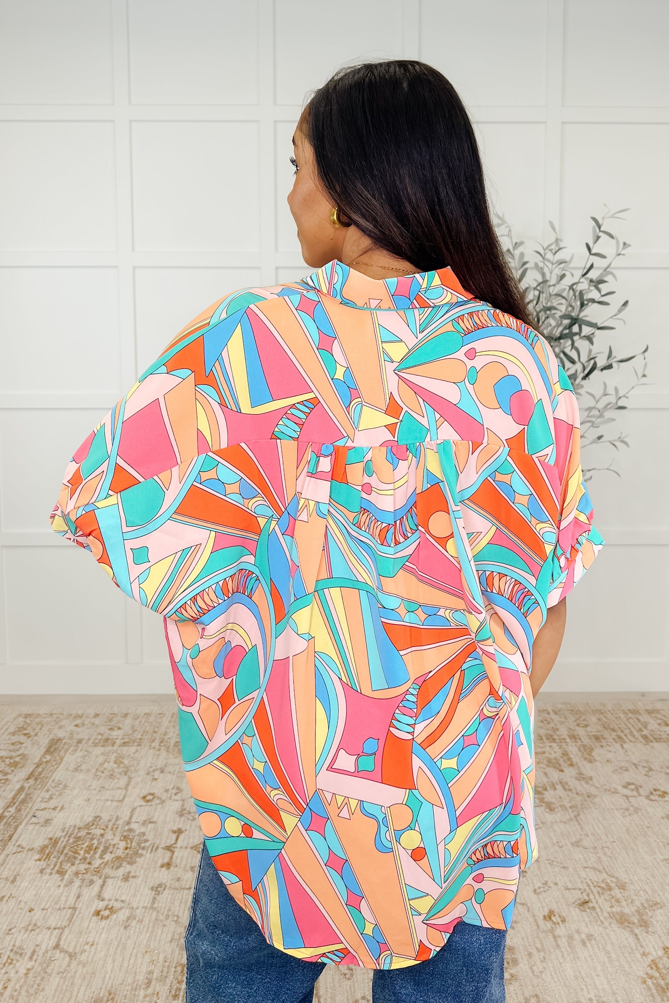 Wide Eyed Abstract Print Batwing Blouse-Womens-Ave Shops-[option4]-[option5]-[option6]-[option7]-[option8]-Shop-Boutique-Clothing-for-Women-Online