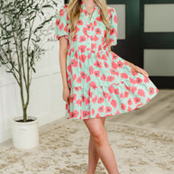 Wildflower Waltz Gathered Tier Dress in Mint-Womens-Ave Shops-[option4]-[option5]-[option6]-[option7]-[option8]-Shop-Boutique-Clothing-for-Women-Online