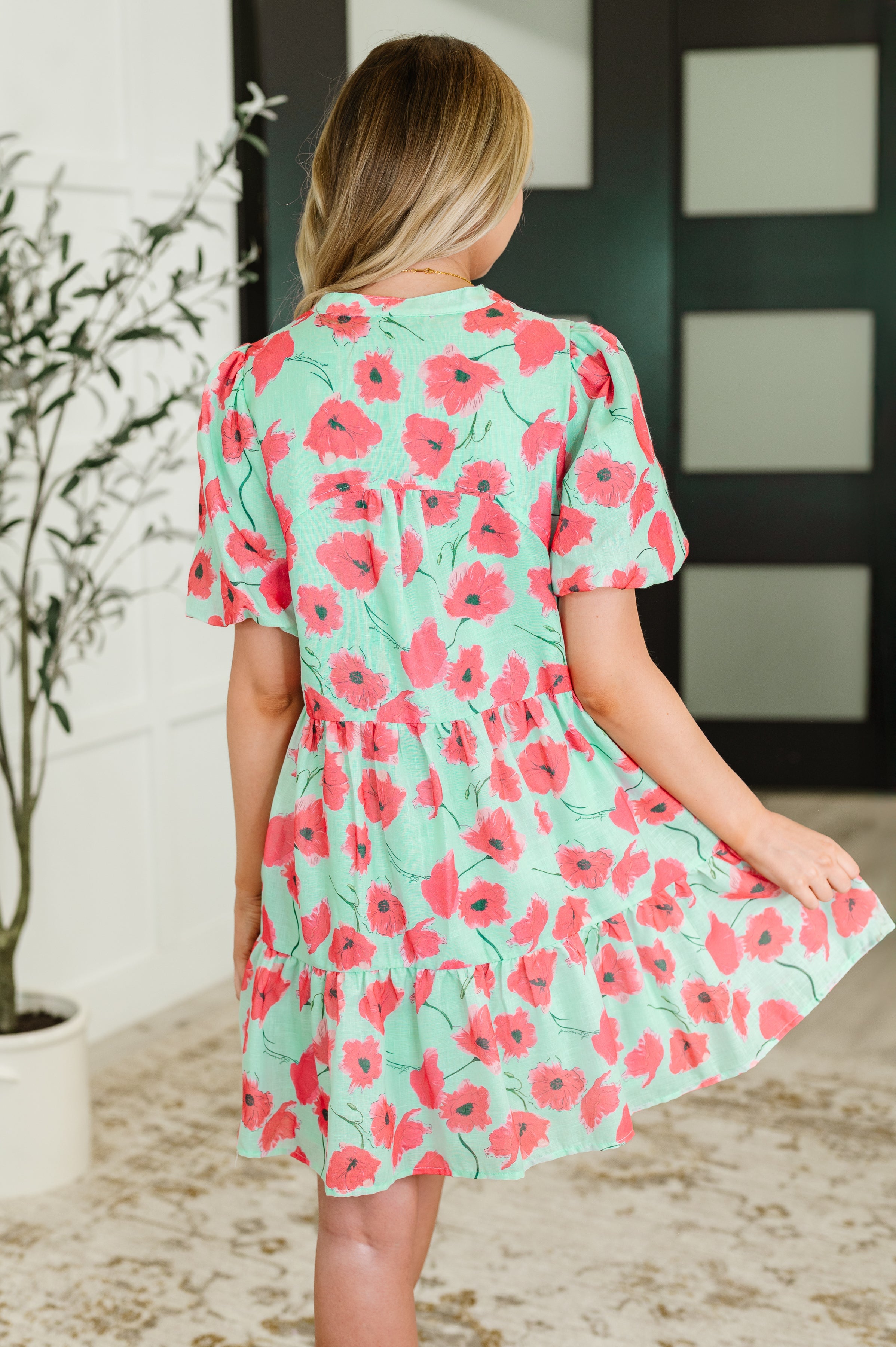 Wildflower Waltz Gathered Tier Dress in Mint-Womens-Ave Shops-[option4]-[option5]-[option6]-[option7]-[option8]-Shop-Boutique-Clothing-for-Women-Online