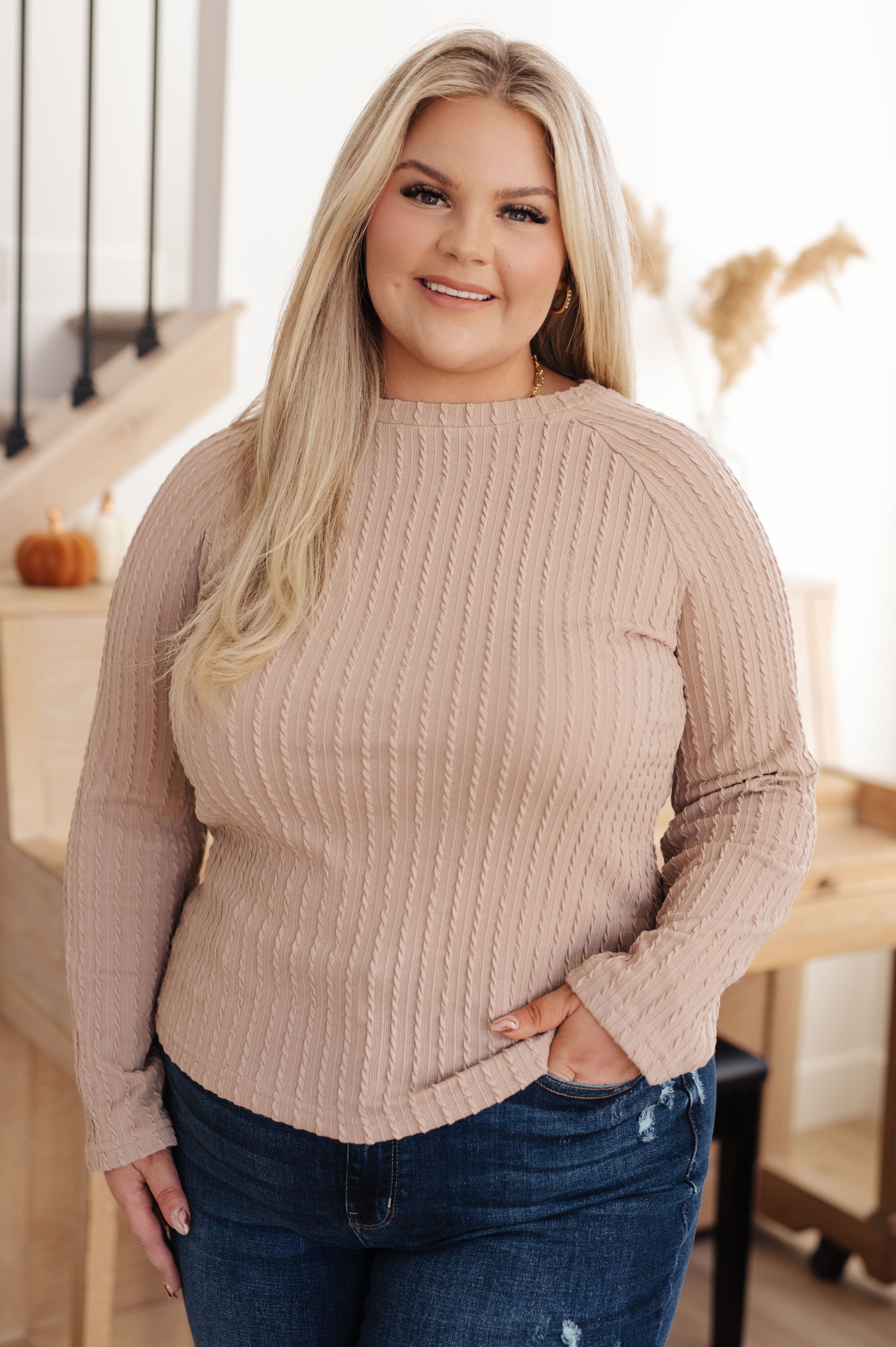 Winding Down Cable Detail Top-Tops-Ave Shops-[option4]-[option5]-[option6]-[option7]-[option8]-Shop-Boutique-Clothing-for-Women-Online