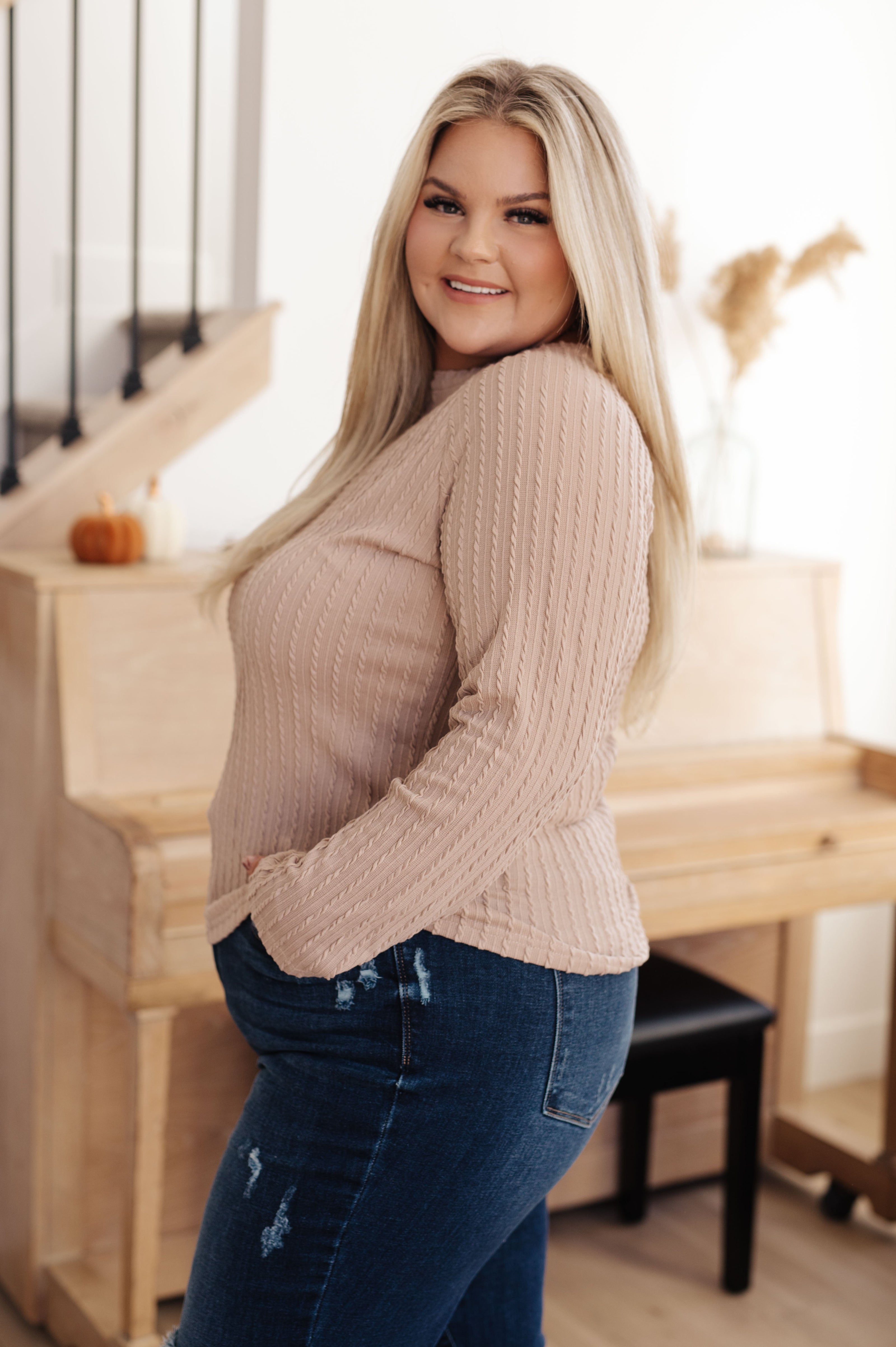 Winding Down Cable Detail Top-Tops-Ave Shops-[option4]-[option5]-[option6]-[option7]-[option8]-Shop-Boutique-Clothing-for-Women-Online