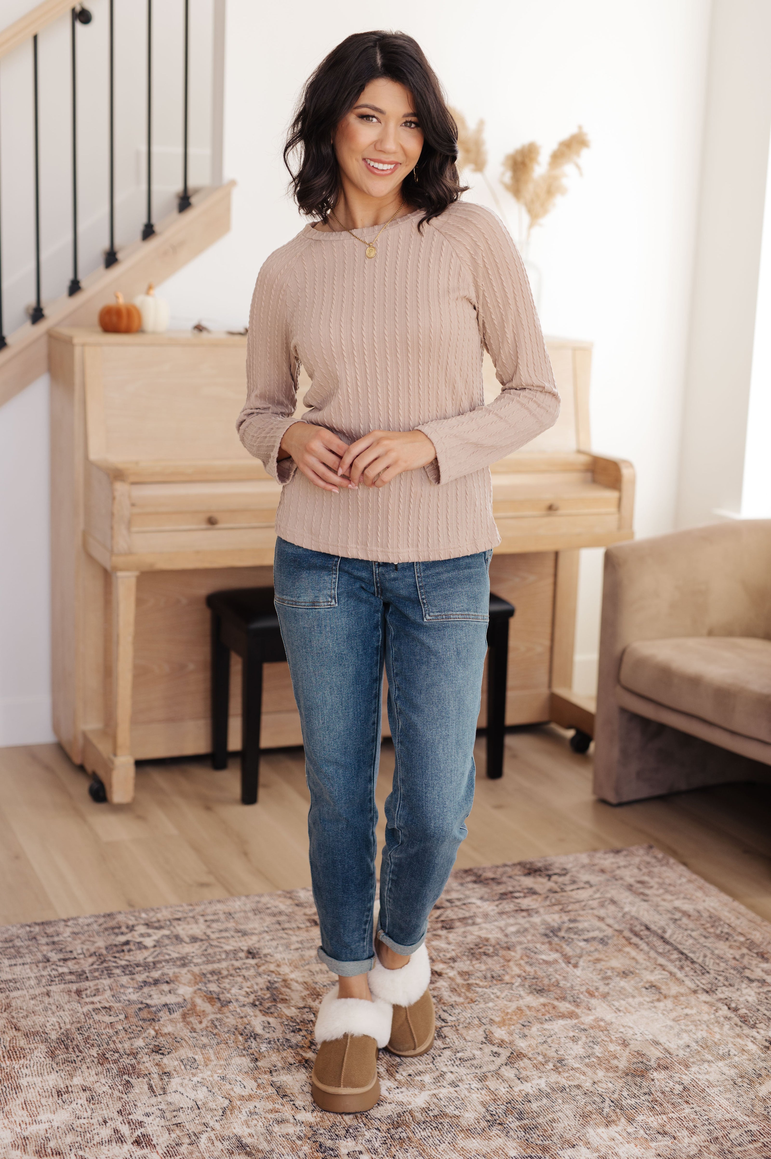 Winding Down Cable Detail Top-Tops-Ave Shops-[option4]-[option5]-[option6]-[option7]-[option8]-Shop-Boutique-Clothing-for-Women-Online