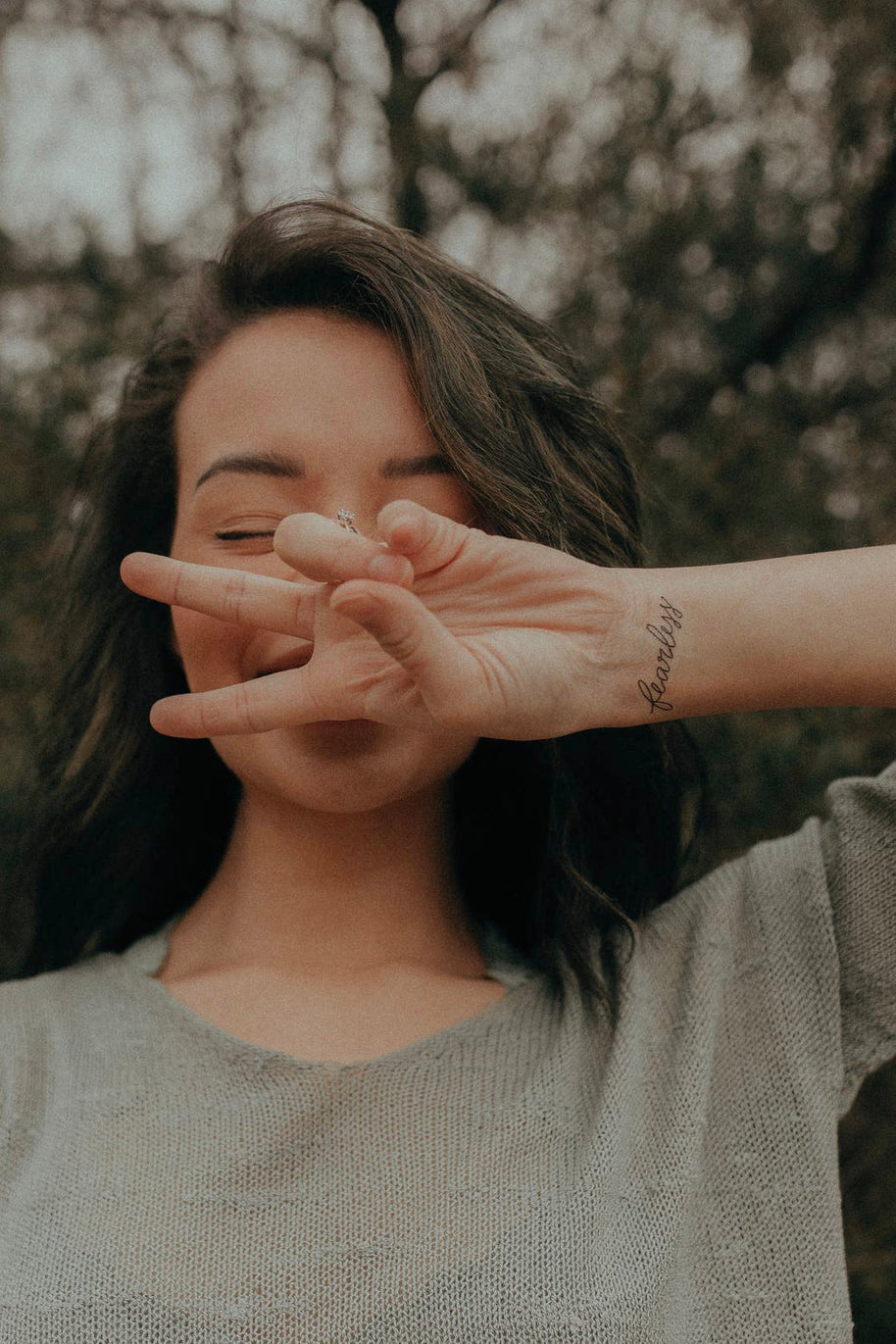 Words For A Season Temporary Tattoo FEARLESS-Accessories-Ave Shops-[option4]-[option5]-[option6]-[option7]-[option8]-Shop-Boutique-Clothing-for-Women-Online