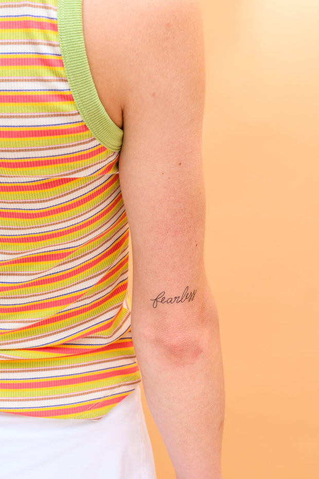 Words For A Season Temporary Tattoo FEARLESS-Accessories-Ave Shops-[option4]-[option5]-[option6]-[option7]-[option8]-Shop-Boutique-Clothing-for-Women-Online