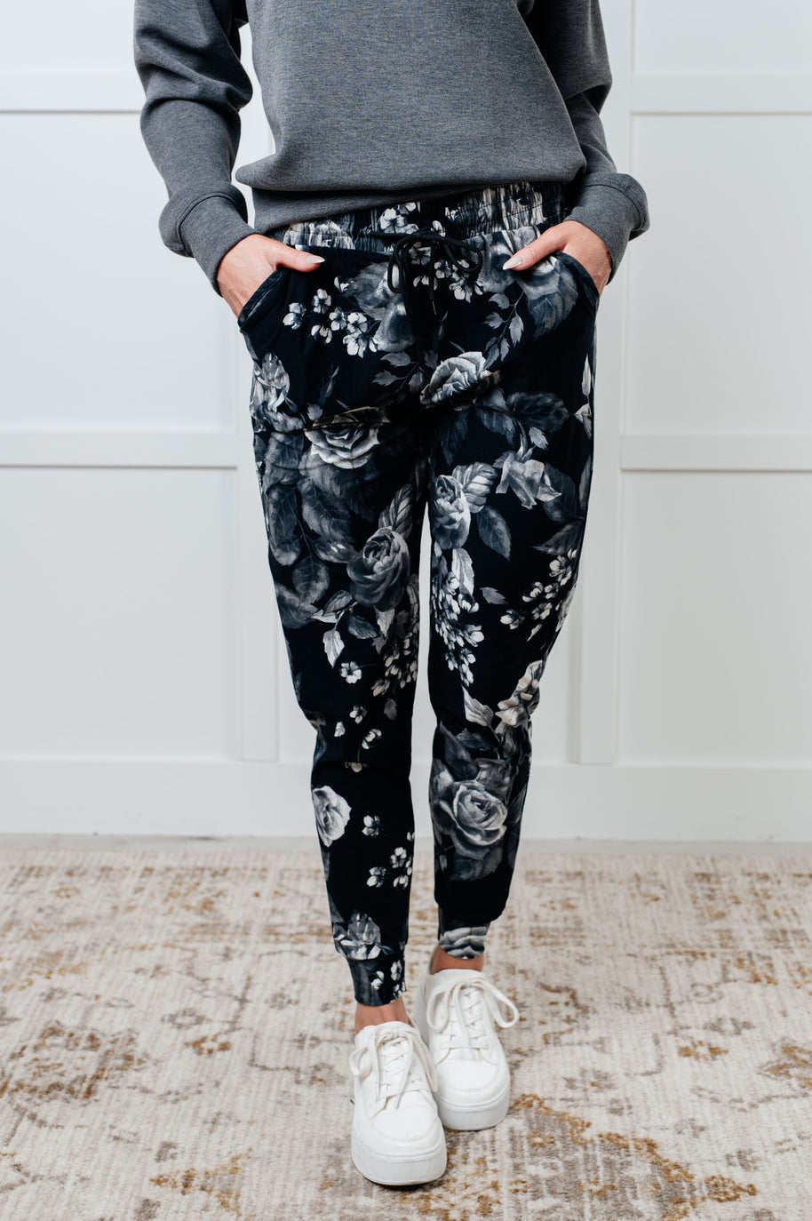 Your New Favorite Joggers in Rose Print-Bottoms-Ave Shops-[option4]-[option5]-[option6]-[option7]-[option8]-Shop-Boutique-Clothing-for-Women-Online