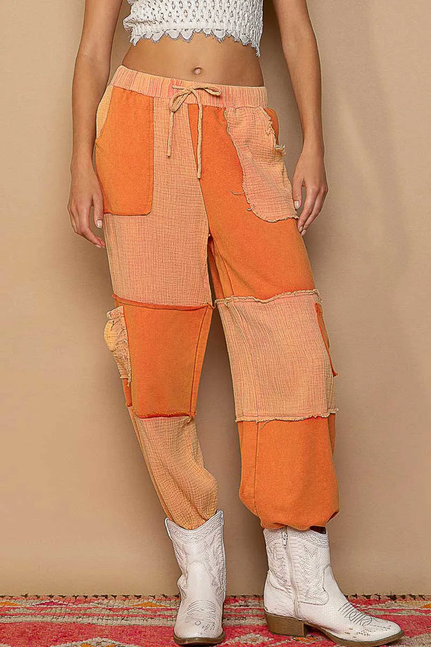 POL Drawstring Pocketed Contrast Jogger Pants-Sweatpants & Joggers-Trendsi-[option4]-[option5]-[option6]-[option7]-[option8]-Shop-Boutique-Clothing-for-Women-Online