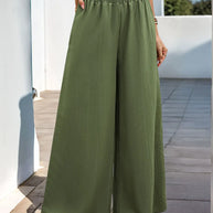 Perfee Smocked Wide Leg Pants-Pants-Trendsi-Moss-S-[option4]-[option5]-[option6]-[option7]-[option8]-Shop-Boutique-Clothing-for-Women-Online