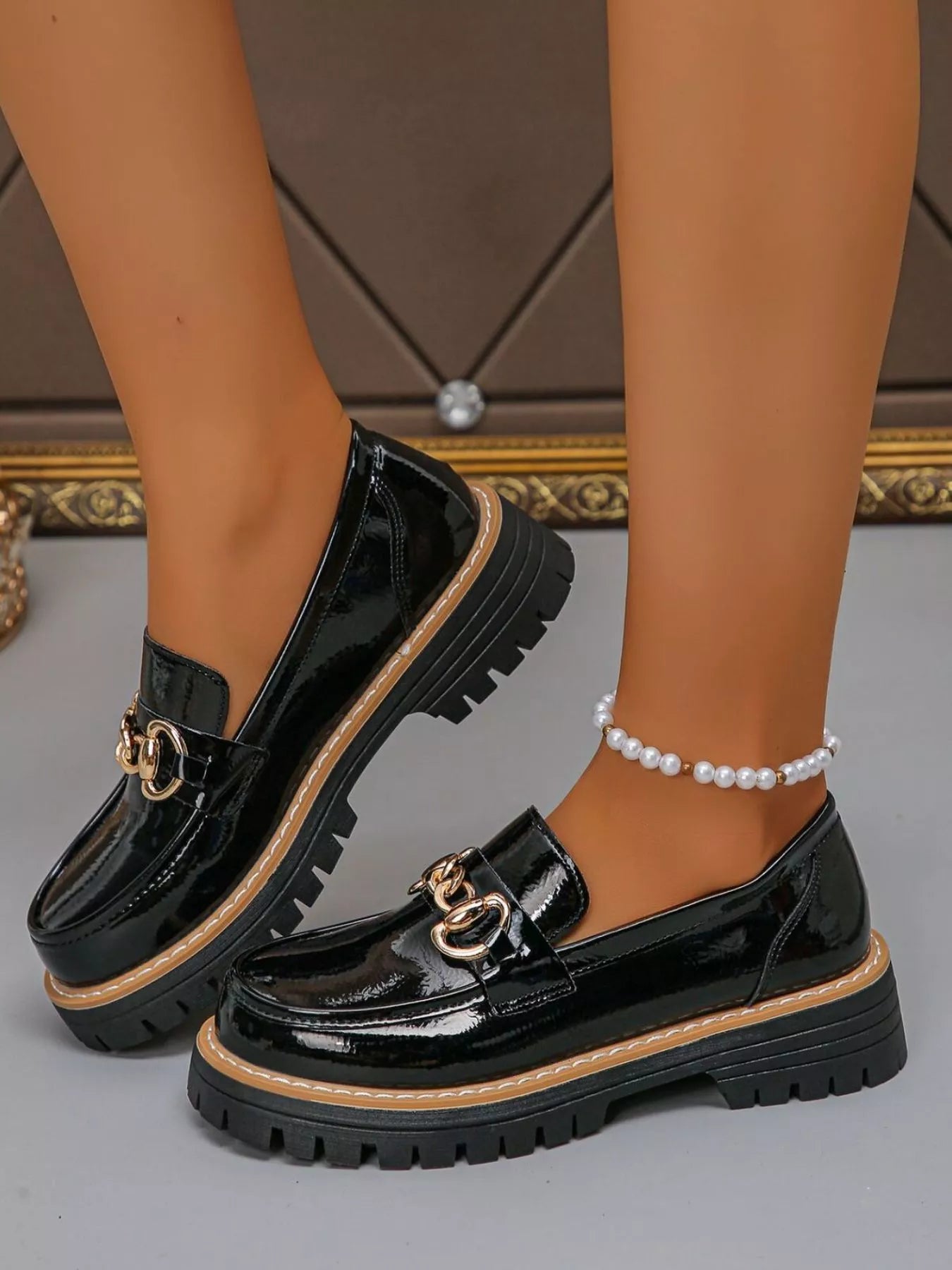 Round Toe Platform Loafers-Shoes-Trendsi-[option4]-[option5]-[option6]-[option7]-[option8]-Shop-Boutique-Clothing-for-Women-Online