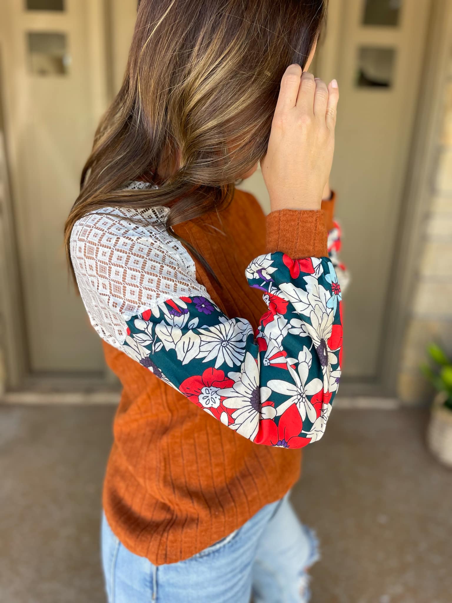 Aston Patchwork Blouse in Four Colors-Womens-Ave Shops-[option4]-[option5]-[option6]-[option7]-[option8]-Shop-Boutique-Clothing-for-Women-Online