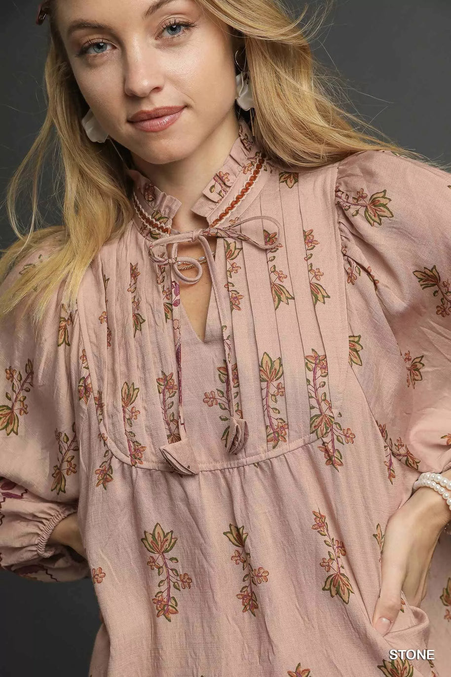 Umgee Floral Boho Peasant Blouse-Blouses-Trendsi-[option4]-[option5]-[option6]-[option7]-[option8]-Shop-Boutique-Clothing-for-Women-Online