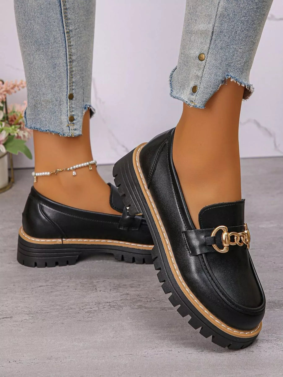 Round Toe Platform Loafers-Shoes-Trendsi-[option4]-[option5]-[option6]-[option7]-[option8]-Shop-Boutique-Clothing-for-Women-Online