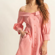 HYFVE Button Down Spaghetti Strap Mini Dress with Pockets-Dresses-Trendsi-Coral-S-[option4]-[option5]-[option6]-[option7]-[option8]-Shop-Boutique-Clothing-for-Women-Online