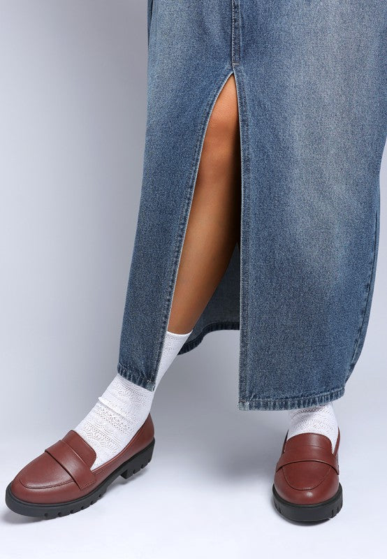Peridot Faux Leather Chunky Loafers-Rag Company-[option4]-[option5]-[option6]-[option7]-[option8]-Shop-Boutique-Clothing-for-Women-Online