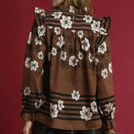 Umgee Full Size Mix Floral Smocked Ruffle Blouse-Blouses-Trendsi-[option4]-[option5]-[option6]-[option7]-[option8]-Shop-Boutique-Clothing-for-Women-Online