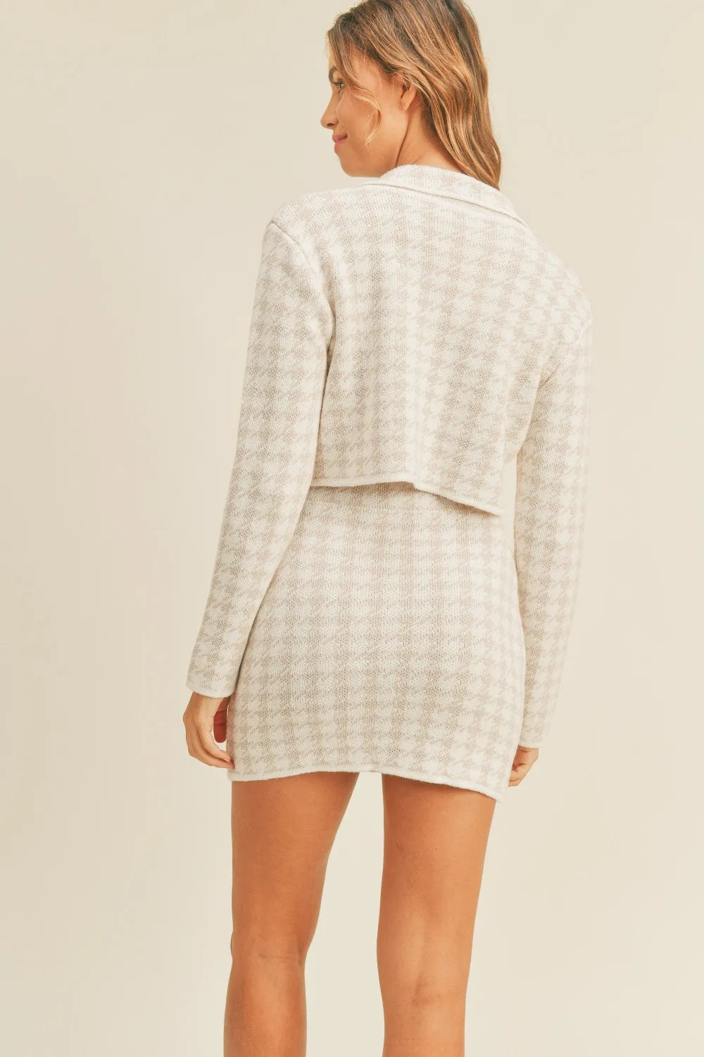 MABLE Houndstooth Cropped Knit Cardigan and Mini Skirt Set-Sets-Trendsi-[option4]-[option5]-[option6]-[option7]-[option8]-Shop-Boutique-Clothing-for-Women-Online