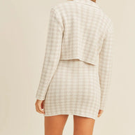 MABLE Houndstooth Cropped Knit Cardigan and Mini Skirt Set-Sets-Trendsi-[option4]-[option5]-[option6]-[option7]-[option8]-Shop-Boutique-Clothing-for-Women-Online
