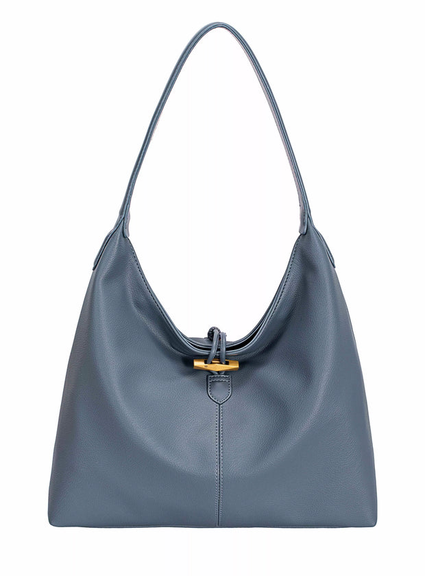 David Jones Classic Leather Shoulder Bag-Bags-Trendsi-BERING SEA-One Size-[option4]-[option5]-[option6]-[option7]-[option8]-Shop-Boutique-Clothing-for-Women-Online