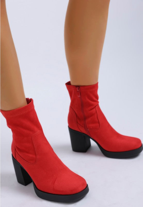 Enito Microfiber Sock Boots-Rag Company-Red-US-5 / UK-3 / EU-36-[option4]-[option5]-[option6]-[option7]-[option8]-Shop-Boutique-Clothing-for-Women-Online