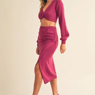 MABLE Front Twisted Knit Top and Midi Skirt Set-two piece set-Trendsi-[option4]-[option5]-[option6]-[option7]-[option8]-Shop-Boutique-Clothing-for-Women-Online