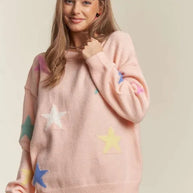 ADORA Stars Pattern Round Neck Drop Shoulder Sweater-Sweaters-Trendsi-Blush-S-[option4]-[option5]-[option6]-[option7]-[option8]-Shop-Boutique-Clothing-for-Women-Online