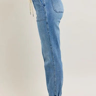 Judy Blue High Waist Denim Joggers-Trendsi-[option4]-[option5]-[option6]-[option7]-[option8]-Shop-Boutique-Clothing-for-Women-Online