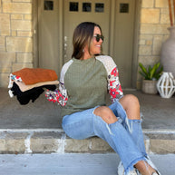 Aston Patchwork Blouse in Four Colors-Womens-Ave Shops-[option4]-[option5]-[option6]-[option7]-[option8]-Shop-Boutique-Clothing-for-Women-Online