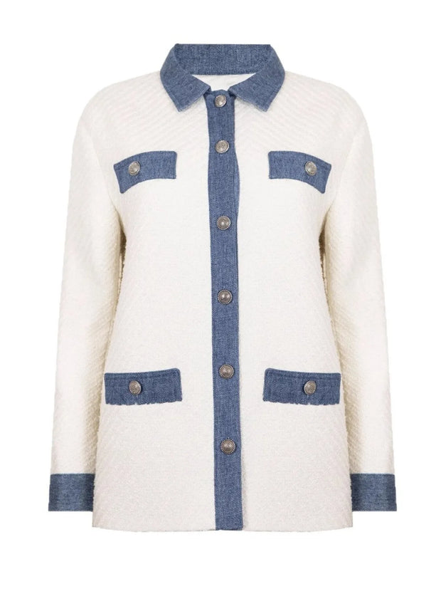 Contrast Trim Button Up Jacket-Coats & Jackets-Trendsi-[option4]-[option5]-[option6]-[option7]-[option8]-Shop-Boutique-Clothing-for-Women-Online