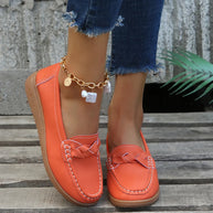 Weave Wedge Heeled Loafers-Shoes-Trendsi-Orange-Red-35(US4)-[option4]-[option5]-[option6]-[option7]-[option8]-Shop-Boutique-Clothing-for-Women-Online