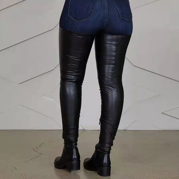 Over-the-Knee Block Heels Boots-Boots-Trendsi-[option4]-[option5]-[option6]-[option7]-[option8]-Shop-Boutique-Clothing-for-Women-Online