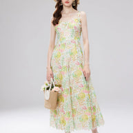 Floral Lace Sleeveless V-Neck Midi Dress-Dresses-Trendsi-Green-S-[option4]-[option5]-[option6]-[option7]-[option8]-Shop-Boutique-Clothing-for-Women-Online