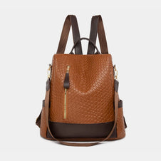 PU Leather Backpack Bag-Bags-Trendsi-Brown-One Size-[option4]-[option5]-[option6]-[option7]-[option8]-Shop-Boutique-Clothing-for-Women-Online