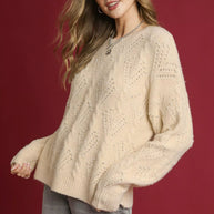 Umgee Pearl-Embellished Long Sleeve Sweater-Sweaters-Trendsi-[option4]-[option5]-[option6]-[option7]-[option8]-Shop-Boutique-Clothing-for-Women-Online