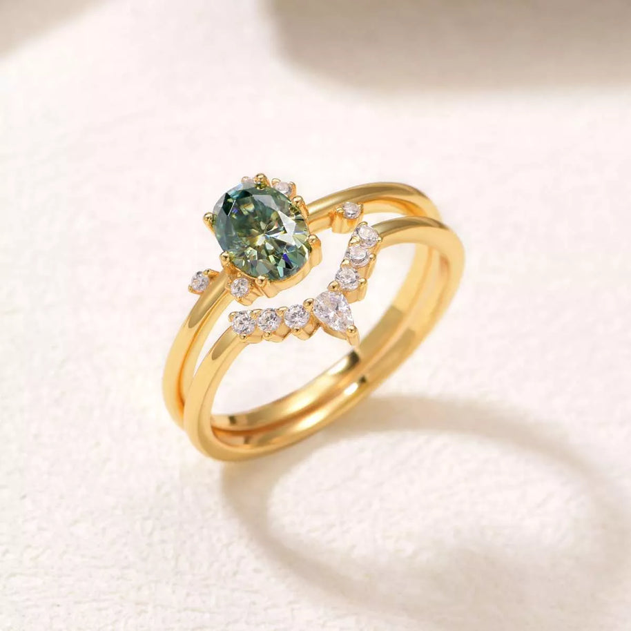 1 Carat Moissanite 925 Sterling Silver 2 Piece Ring-ring-Trendsi-[option4]-[option5]-[option6]-[option7]-[option8]-Shop-Boutique-Clothing-for-Women-Online