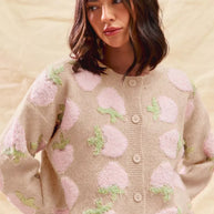 SO ME Strawberry Fruit All Over Button Sweater Cardigan-Cardigans-Trendsi-OATMEAL-S-[option4]-[option5]-[option6]-[option7]-[option8]-Shop-Boutique-Clothing-for-Women-Online