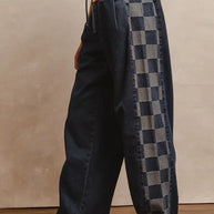 BiBi Washed Denim Mix And Match Long Pants-Jeans-Trendsi-[option4]-[option5]-[option6]-[option7]-[option8]-Shop-Boutique-Clothing-for-Women-Online
