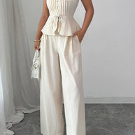 Sweetheart Neck Tube Top and Pants Set-Sets-Trendsi-Beige-S-[option4]-[option5]-[option6]-[option7]-[option8]-Shop-Boutique-Clothing-for-Women-Online