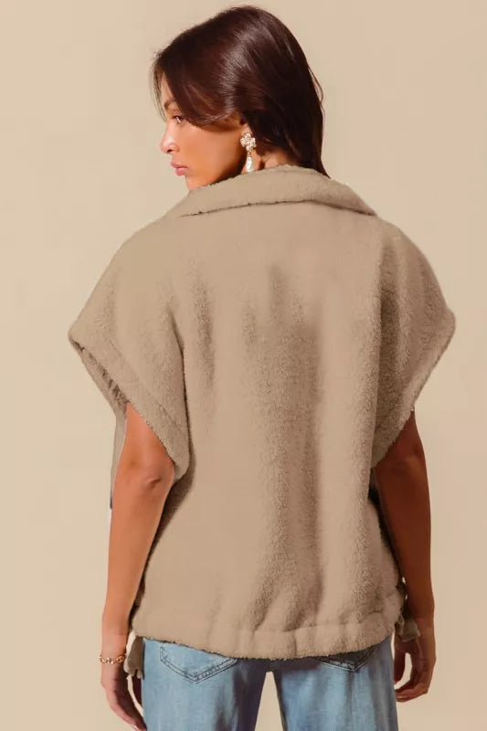 SO ME Over Sized Soft Sherpa Fur Sleeveless Vest Jacket-Vest-Trendsi-[option4]-[option5]-[option6]-[option7]-[option8]-Shop-Boutique-Clothing-for-Women-Online