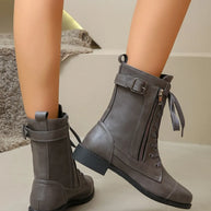 PU Leather Lace-Up Boots-Boots-Trendsi-[option4]-[option5]-[option6]-[option7]-[option8]-Shop-Boutique-Clothing-for-Women-Online