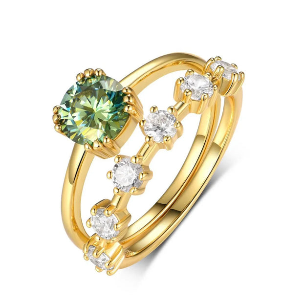 1 Carat Moissanite 925 Sterling Silver 2pcs Ring Set-rings-Trendsi-[option4]-[option5]-[option6]-[option7]-[option8]-Shop-Boutique-Clothing-for-Women-Online