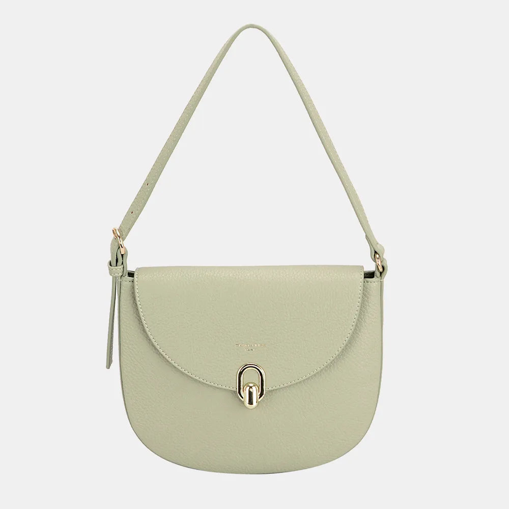 David Jones Metal Buckle Shoulder Bag-Bags-Trendsi-Greyish Green-One Size-[option4]-[option5]-[option6]-[option7]-[option8]-Shop-Boutique-Clothing-for-Women-Online